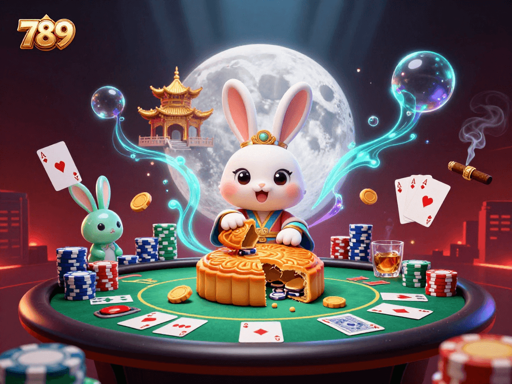 Play exciting games at 789 with a captivating scene featuring vibrant poker elements.