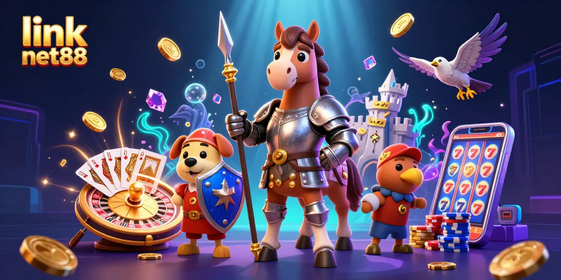 Engage in exhilarating gameplay at link net88 with our 3D medieval knight and squire gaming illustration.