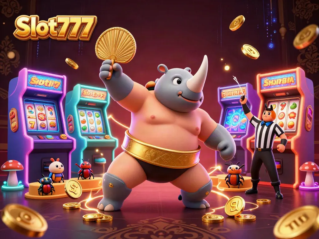 Menangkan besar dengan Slot777, ilustrasi kasino digital yang penuh keseruan.