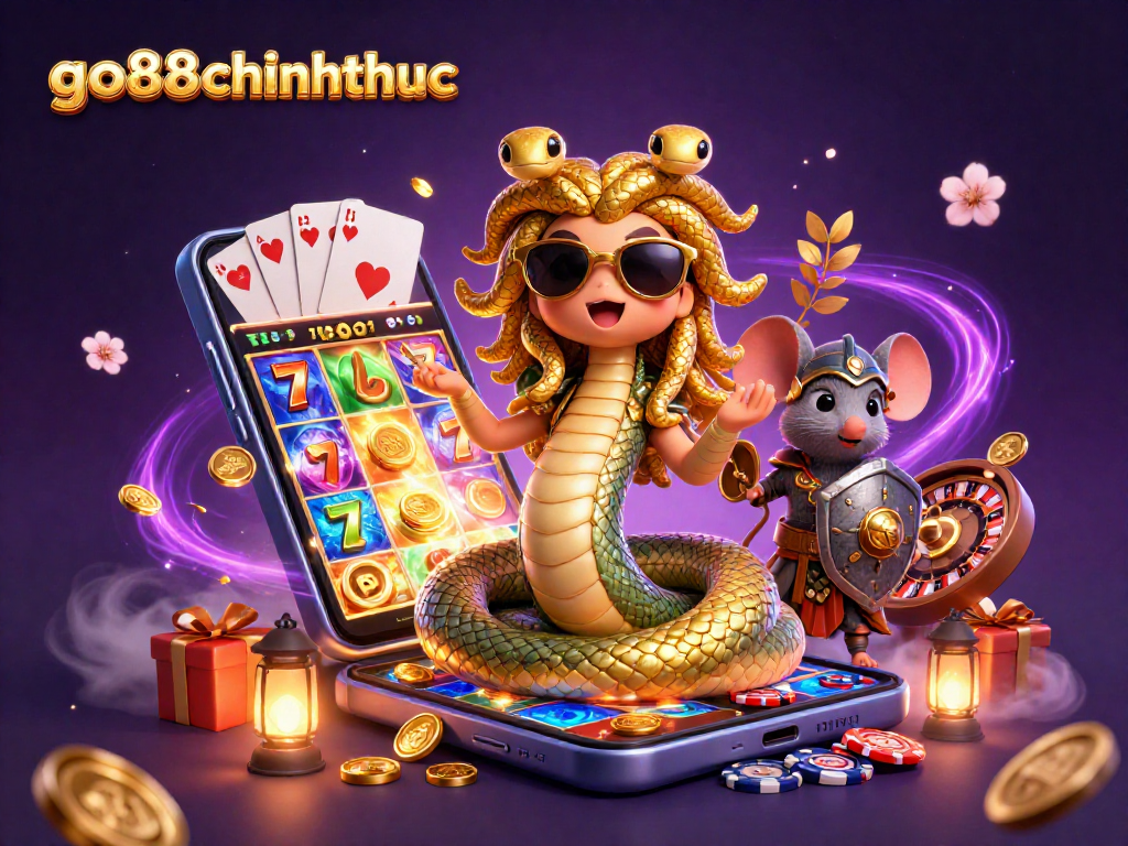 Join the fun with the go88chinhthuc slot game featuring Medusa and lively casino elements.