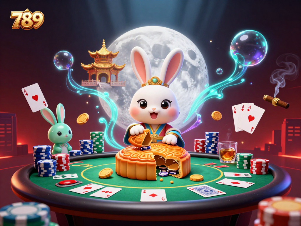 Play exciting games at 789 with a captivating scene featuring vibrant poker elements.