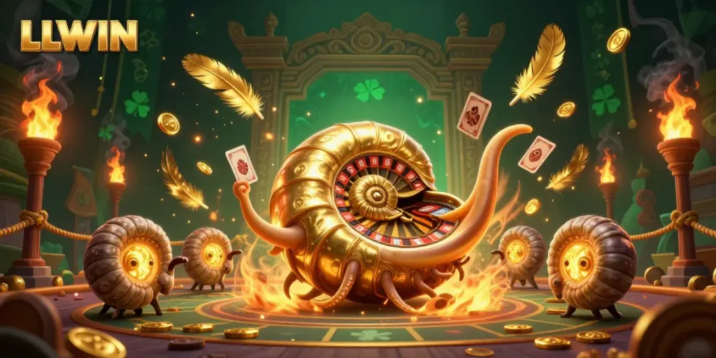 Experience thrilling gameplay at LLWIN with a vibrant 3D scene embodying casino excitement.