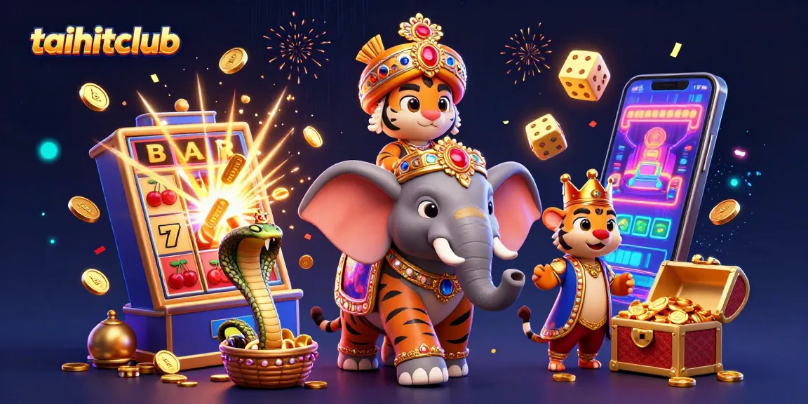 Experience thrilling wins with taihitclub's vibrant 3D casino scene featuring exotic characters and dynamic game elements.