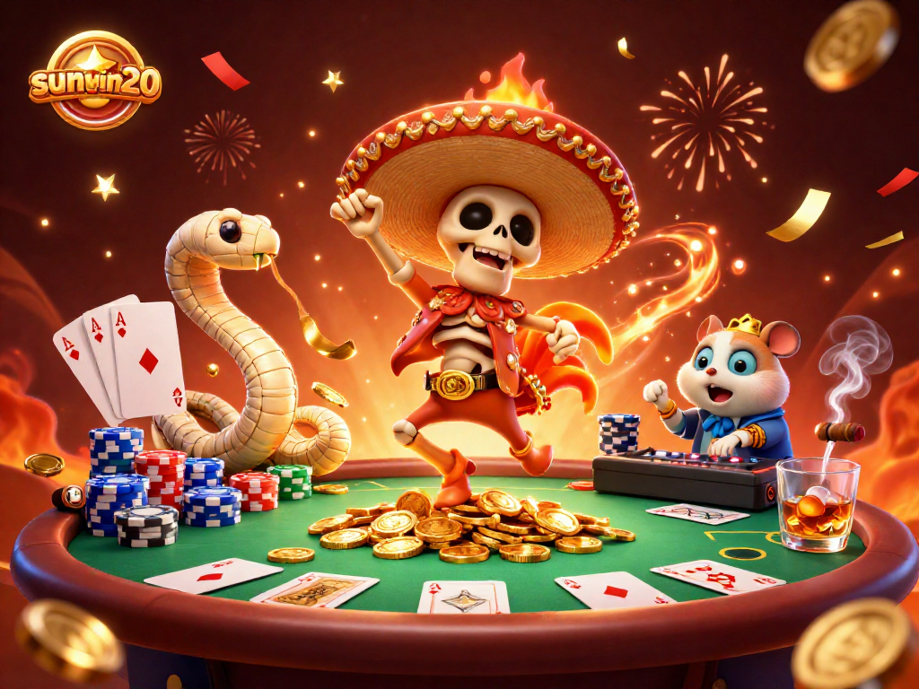 Experience fun and excitement with sunwin20 at an engaging online casino event full of vibrant characters.