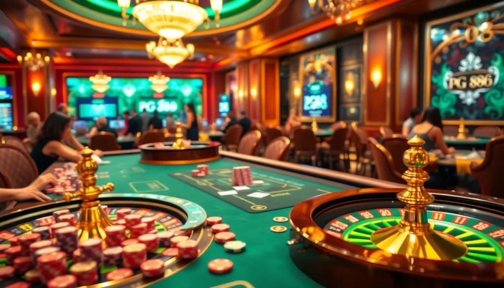 Experience the thrill of pg88 online gambling at luxurious casino tables.