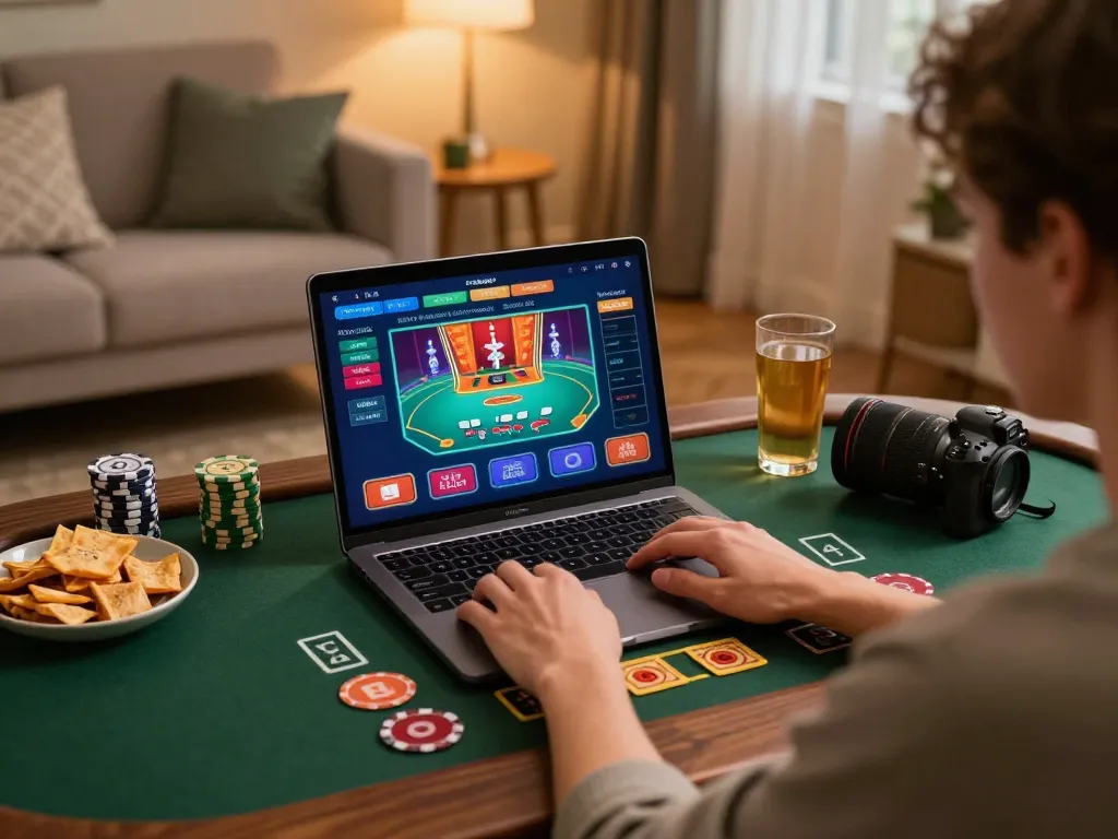 Engaged player using LV88 nhà cái for blackjack strategy online, enhancing gaming experience.
