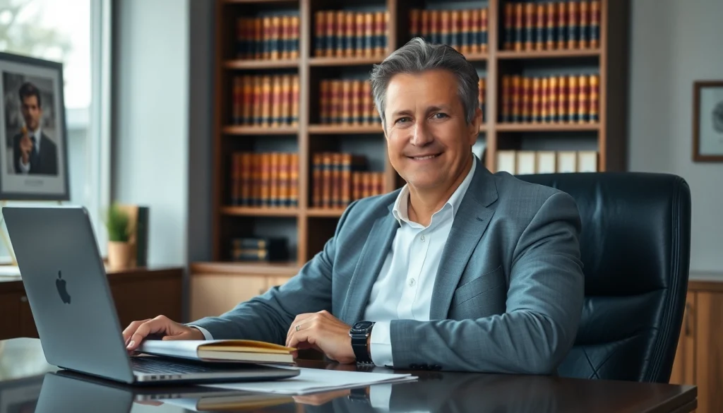 Engaging Clearwater truck accident lawyer consulting clients in a professional office.