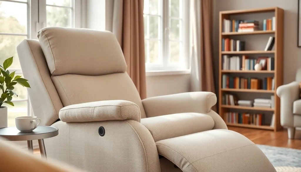 Relax in a stylish sleep recliner chair designed for comfort and support.