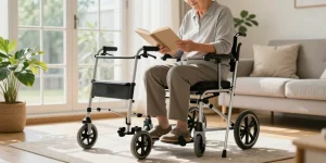 Buy nobility aids with stylish mobility devices supporting elderly independence in a bright home.