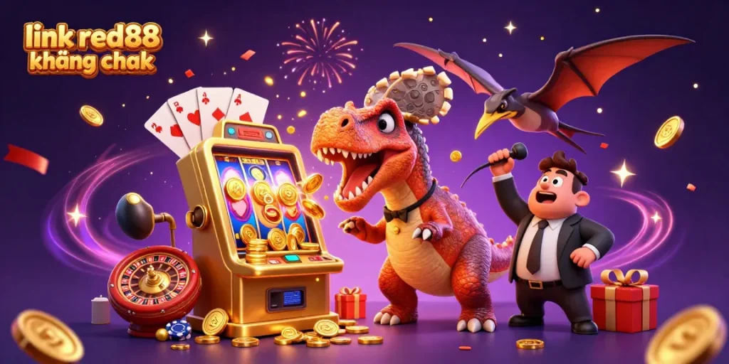 Transforming gambling fun at link red88 không chặn with colorful slot machines and dynamic characters.