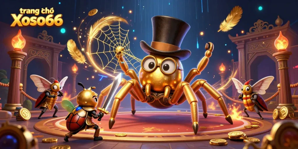 Experience excitement at trang chủ Xoso66 with a vibrant, dynamic casino-themed illustration.