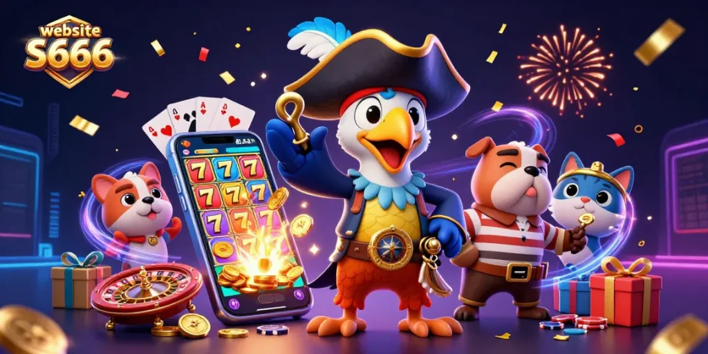 Engage with exciting slots at website S666 with colorful games and dynamic casino elements.